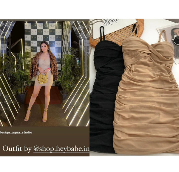 Sophia Ruched Mini Bodycon Dress